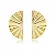 Brinco Leque Banhado a Ouro 18k - Imagem 1