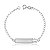 Pulseira infantil coroa em prata com placa para gravar nome - Imagem 1