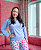 Pijama Longo Suede Feminino - Imagem 1