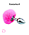 PLUG ANAL DE AÇO COM POMPOM COLORIDO 3R IMPORT Tamanho P - Imagem 1