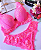 Conjunto Rosa Neon Renda na Alça Tam M - Imagem 2