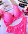 Conjunto Rosa Neon Renda na Alça Tam M - Imagem 1