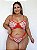 Conjunto Lingerie Mô Renda Vermelho Coração - Imagem 1