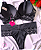 Conjunto Lingerie Black GG com Renda - Imagem 2