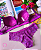 Conjunto de Lingerie de Renda Fúcsia Tamanho P - Imagem 3
