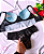 Conjunto de Lingerie Preto e Azul Tamanho P - Imagem 2