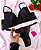Conjunto de Lingerie Preto Renda Delicada Tamanho G - Imagem 1
