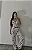 Pijama Estampado Feminino Cropped e Calça - Imagem 1