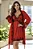 Robe Sensual Bicolor em Microfibra com Renda - Imagem 1