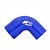 MANGOTE SILICONE REDUCAO CURVA 90º 3" x 2½" AZUL (MHSH-90-76-63-125-A) METAL HORSE - Imagem 2