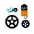 CONJUNTO POLIAS + ESTICADOR FUSCA PT (1082-2) RGTX - Imagem 1