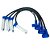 CABO VELA SILICONE 10MM VECTRA/ASTRA PRETO PONTA AZUL (4877 - PSI 034) PSI - Imagem 3