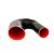 MANGOTE SILICONE "TIPO U DO MI" 180º 2¾" X 2½" PRETO (MHSH-180-70-63) METAL HORSE - Imagem 1