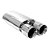 ABAFADOR OVAL SAÍDA PONTEIRA DUPLA RETA 3,5" E ENCAIXE 3" - 2½" (RCI253) RACE CHROME - Imagem 1