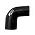 MANGOTE SILICONE REDUÇÃO CURVA 90º 3" x 2½" PRETO METAL HORSE - Imagem 1