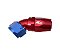 CONEXAO 16AN / AN16 45º AZUL E VERMELHO (MHCA-45-16-AV) METAL HORSE - Imagem 1