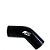 MANGOTE SILICONE CURVA 45º 2¾" PRETO (MHSH-45-70-125) METAL HORSE - Imagem 1