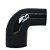 MANGOTE SILICONE REDUCAO CURVA 90º 3" x 2¾" PRETO (MHSH-90-76-70-125) METAL HORSE - Imagem 1