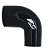 MANGOTE SILICONE REDUCAO CURVA 90º 3" x 2" PRETO (MHSH-90-76-51-125) METAL HORSE - Imagem 1