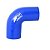 MANGOTE SILICONE REDUCAO CURVA 90º 2¾" X 2½" AZUL (MHSH-90-70-63-125A) METAL HORSE - Imagem 1