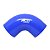 MANGOTE SILICONE CURVA 90º 4" AZUL (MHSH-90-102-152A) METAL HORSE - Imagem 1