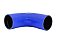 MANGOTE SILICONE CURVA 90º 2½" AZUL (MHSH-90-63-125-A) METAL HORSE - Imagem 2
