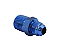 NIPLE CONEXAO AMERICANA 06AN X 3/8 AZUL (MHNPT-38-6-A) METAL HORSE - Imagem 1