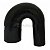 MANGOTE SILICONE "TIPO U DO MI" 180º 2¾" X 2" PRETO (MHSH-180-70-51) METAL HORSE - Imagem 1