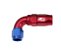 CONEXAO 4AN / AN4 90° AZUL E VERMELHA (MHCA-90-4-AV) METAL HORSE - Imagem 1