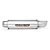 ABAFADOR CORPO 4" SAÍDA 3" - 2"1/2 PONTEIRA CHANFRADA CROMADO RACE CHROME - Imagem 2