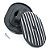 FILTRO AR  MARMITA OVAL PRETO ALETADO C/ ELEMENTO BRANCO P/ FUSCA E SIMILARES RACE CHROME - Imagem 2