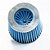 FILTRO AR GRANDE DUPLO FLUXO BASE BORRACHA 62MM AZUL RACE CHROME - Imagem 2