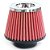 FILTRO AR GRANDE DUPLO FLUXO BASE BORRACHA 70MM VERMELHO RACE CHROME - Imagem 1