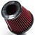 FILTRO AR GRANDE DUPLO FLUXO BASE RÍGIDA BLACK VERMELHO RACE CHROME - Imagem 2