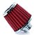 FILTRO AR GRANDE DUPLO FLUXO TELA ALUMINIO BASE RÍGIDA VERMELHO RACE CHROME - Imagem 1