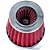 FILTRO AR GRANDE DUPLO FLUXO TELA ALUMINIO BASE RÍGIDA VERMELHO RACE CHROME - Imagem 2
