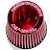 FILTRO AR GRANDE MONOFLUXO BASE DE BORRACHA 62MM VERMELHO RACE CHROME - Imagem 2