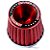FILTRO AR GRANDE MONOFLUXO TELA  ALUMINIO BASE RÍGIDA VERMELHO RACE CHROME - Imagem 1