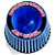 FILTRO AR GRANDE MONOFLUXO BASE DE BORRACHA 70MM AZUL RACE CHROME - Imagem 2