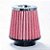 FILTRO AR MÉDIO DUPLO FLUXO BASE BORRACHA 70MM VERMELHO RACE CHROME - Imagem 2