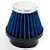 FILTRO AR PARA MOTO BASE BORRACHA 38MM AZUL RACE CHROME - Imagem 2