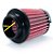 FILTRO AR PEQUENO ALTO MONOFLUXO BASE BORRACHA 62MM VERMELHO RACE CHROME - Imagem 2