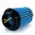FILTRO AR PEQUENO ALTO MONOFLUXO BASE BORRACHA 70MM AZUL RACE CHROME - Imagem 2