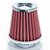 FILTRO AR PEQUENO ALTO MONOFLUXO BASE RÍGIDA 52MM VERMELHO RACE CHROME - Imagem 1