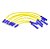 CABO VELA SILICONE 10MM OPALA 6CC SEM PINO AMARELO PONTAS AZUIS (CIGCBIMSGM03) SPA - Imagem 1