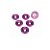 ARRUELA FENDER WASHER COM PARAFUSO M6 ROXA (FW-8) LOWV - Imagem 1