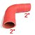 MANGUEIRA SILICONE 90° 2" VERMELHA (FL312VM) FGL - Imagem 1