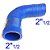 MANGUEIRA SILICONE 90° 2½" AZUL (FL315AZ) FGL - Imagem 1