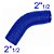 MANGUEIRA SILICONE 45° 2½" AZUL (FL323AZ) FGL - Imagem 1