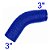 MANGUEIRA SILICONE 45° 3" AZUL (FL225AZ) FGL - Imagem 1